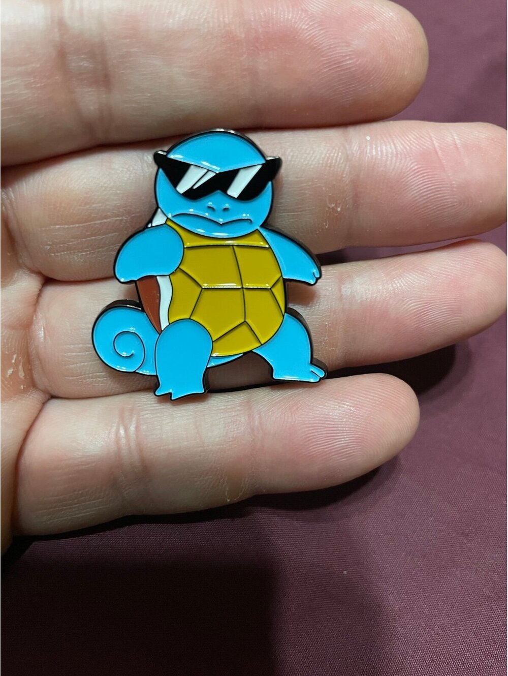 Pokemon Squirtle with sunglasses enamel pin